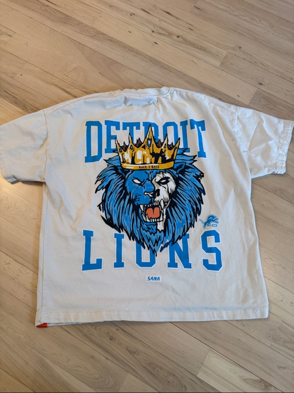 SANA Detroit Lions Graphic Back 2 Back Kings T-Shirt Tee 2024 Size-L-Rare